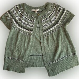 A. Giannetti Angora and Wool Shrug Sweater, Short Sleeve